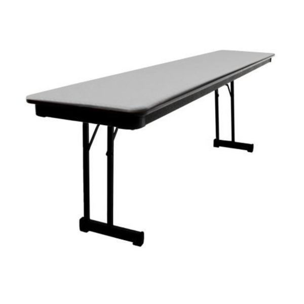 Mitylite Plastic Folding Table, Gray, 18 x 96 In. RT1896GRB12